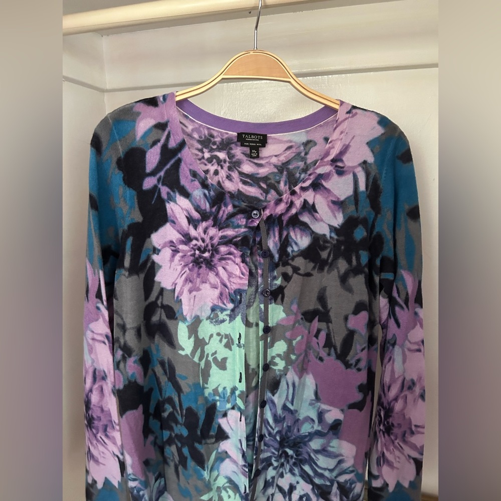 Pretty 100% merino wool sweater by Talbots